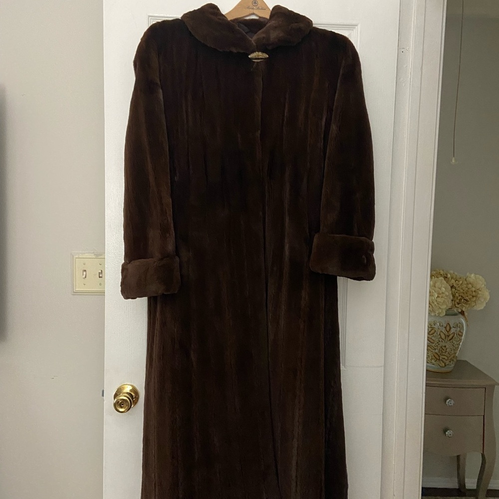 Female sheared mink coat size 12